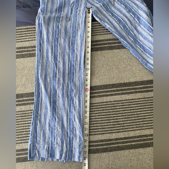 Tommy Bahama Linen Blue Striped Pants size XS - Picture 15 of 15